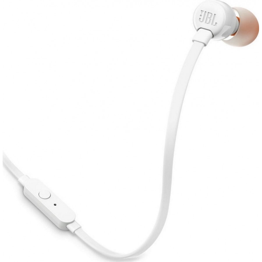JBL T110 Ενσύρματα Ακουστικά In-Ear Με Πλήκτρο Ελέγχου Και Μικρόφωνο Για Handsfree Κλήσεις white