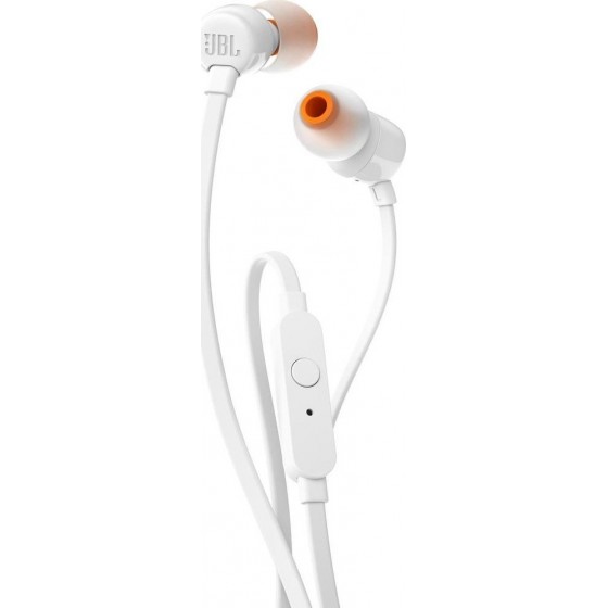 JBL T110 Ενσύρματα Ακουστικά In-Ear Με Πλήκτρο Ελέγχου Και Μικρόφωνο Για Handsfree Κλήσεις white