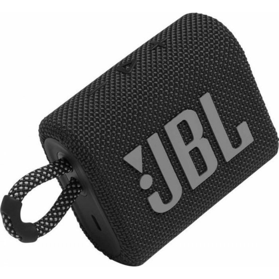 JBL Go3 Bluetooth Speaker - Αδιάβροχο Ασύρματο Ηχείο - Black (JBLGO3BLK)
