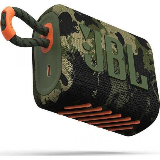 JBL GO3 Portable Bluetooth Speaker Waterproof IP67 - Squad (JBLGO3SQUAD) Χακί