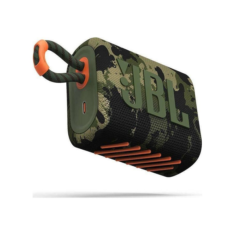 JBL GO3 Portable Bluetooth Speaker Waterproof IP67 - Squad (JBLGO3SQUAD) Χακί