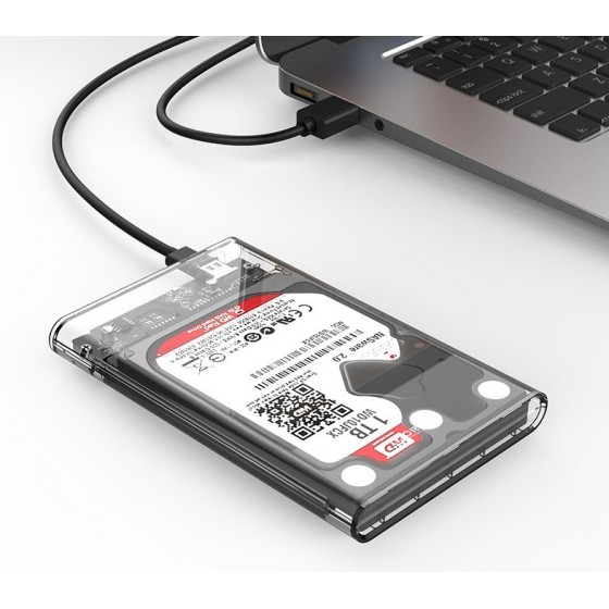 ORICO εξωτερική θήκη για 2.5" HDD 2139C3, USB 3.1, 10Gbps, 4TB, διάφανη