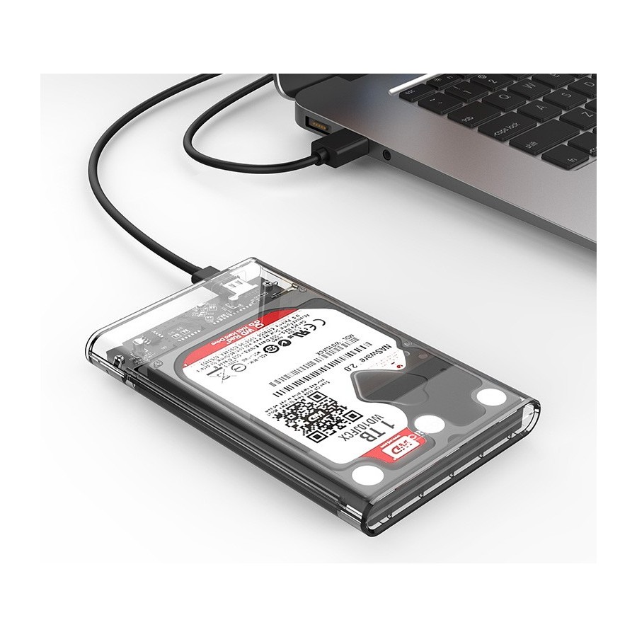 ORICO εξωτερική θήκη για 2.5" HDD 2139C3, USB 3.1, 10Gbps, 4TB, διάφανη