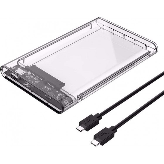 ORICO εξωτερική θήκη για 2.5" HDD 2139C3, USB 3.1, 10Gbps, 4TB, διάφανη