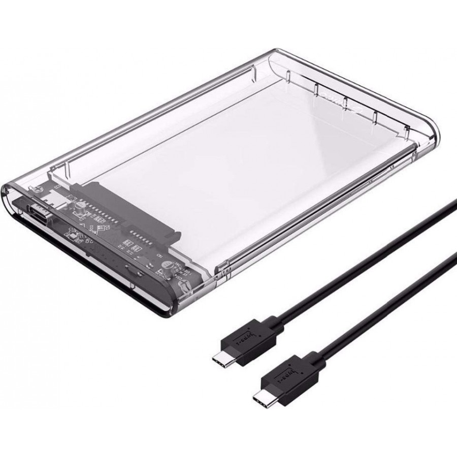 ORICO εξωτερική θήκη για 2.5" HDD 2139C3, USB 3.1, 10Gbps, 4TB, διάφανη