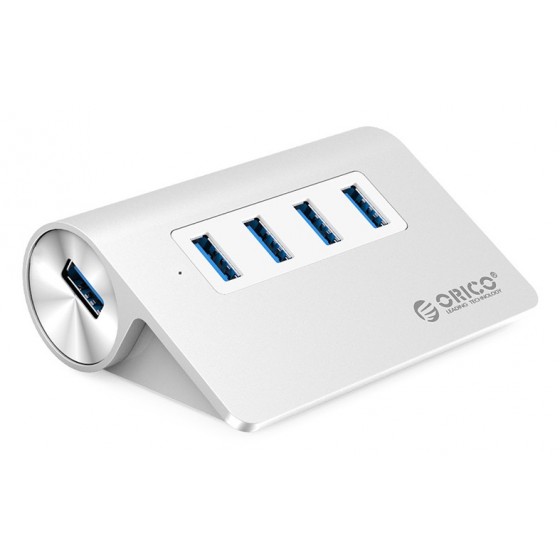 ORICO USB 3.0 Hub M3H4, 4x USB3.0 ports, 5Gbps, ασημί