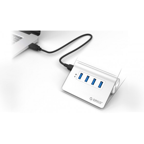 ORICO USB 3.0 Hub M3H4, 4x USB3.0 ports, 5Gbps, ασημί