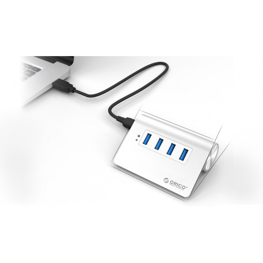 ORICO USB 3.0 Hub M3H4, 4x USB3.0 ports, 5Gbps, ασημί
