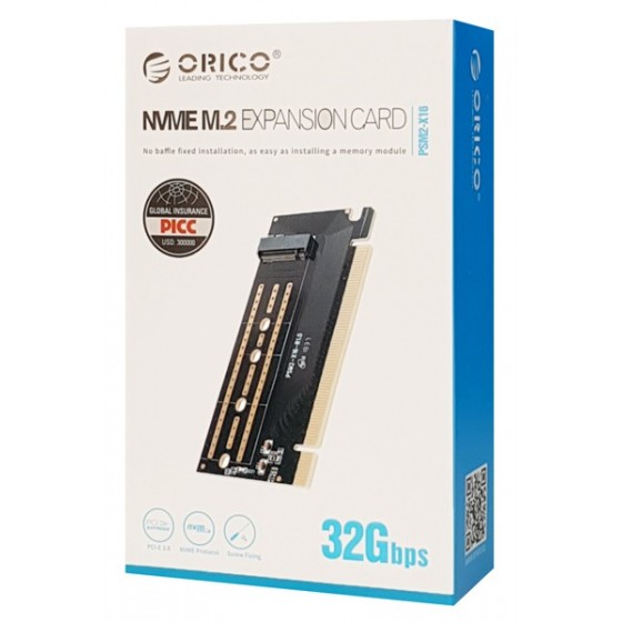 ORICO κάρτα επέκτασης PCI-e x16 σε NVMe M.2 M-key PSM2