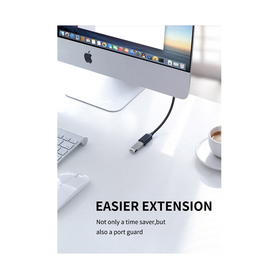 CABLETIME καλώδιο USB 3.0 αρσενικό σε θηλυκό C160, 5Gbps, 2m, μαύρο