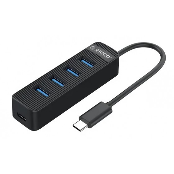 ORICO USB Type-C Hub TWC3-4A, 1x USB Type-C, 4x USB 3.0 ports, μαύρο