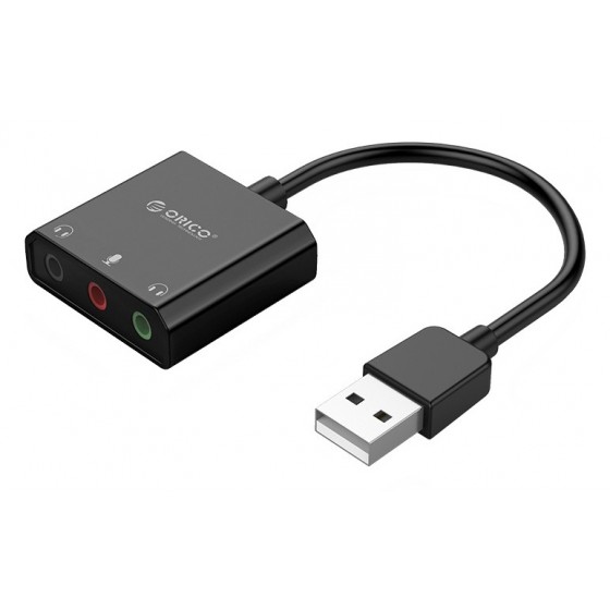 ORICO USB κάρτα ήχου SKT3, USB2.0, 3x 3.5mm, μαύρο