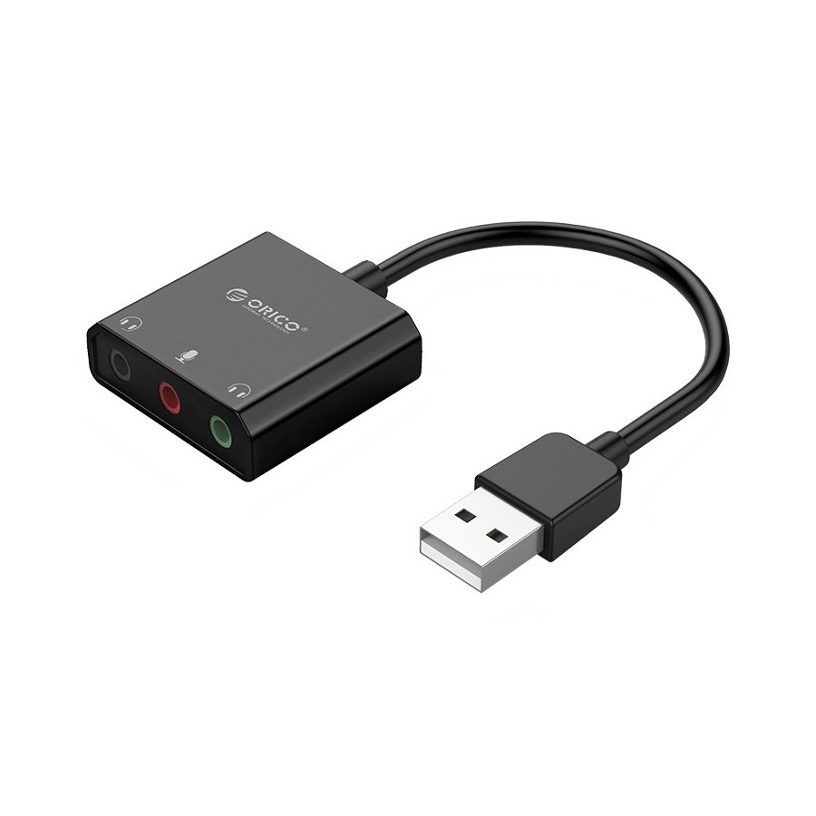 ORICO USB κάρτα ήχου SKT3, USB2.0, 3x 3.5mm, μαύρο