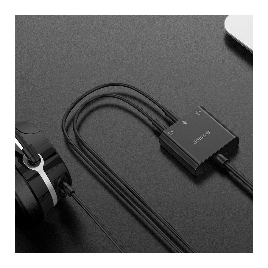 ORICO USB κάρτα ήχου SKT3, USB2.0, 3x 3.5mm, μαύρο