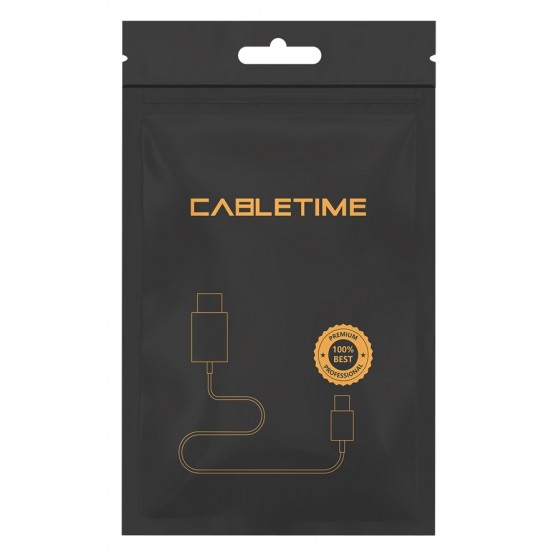 CABLETIME καλώδιο USB Type-C σε 3.5mm C160, Digital Version, 0.1m, μαύρο