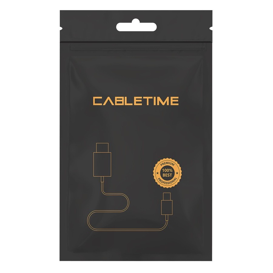 CABLETIME καλώδιο USB Type-C σε 3.5mm C160, Digital Version, 0.1m, μαύρο