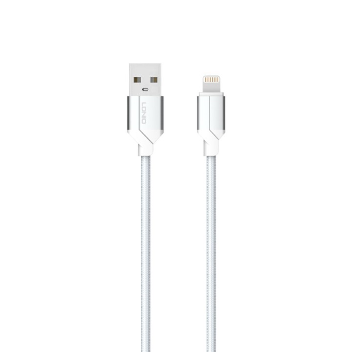 Кαλώδιο δεδομένων LDNIO LS392, Lightning, 2.0m, Λευκό