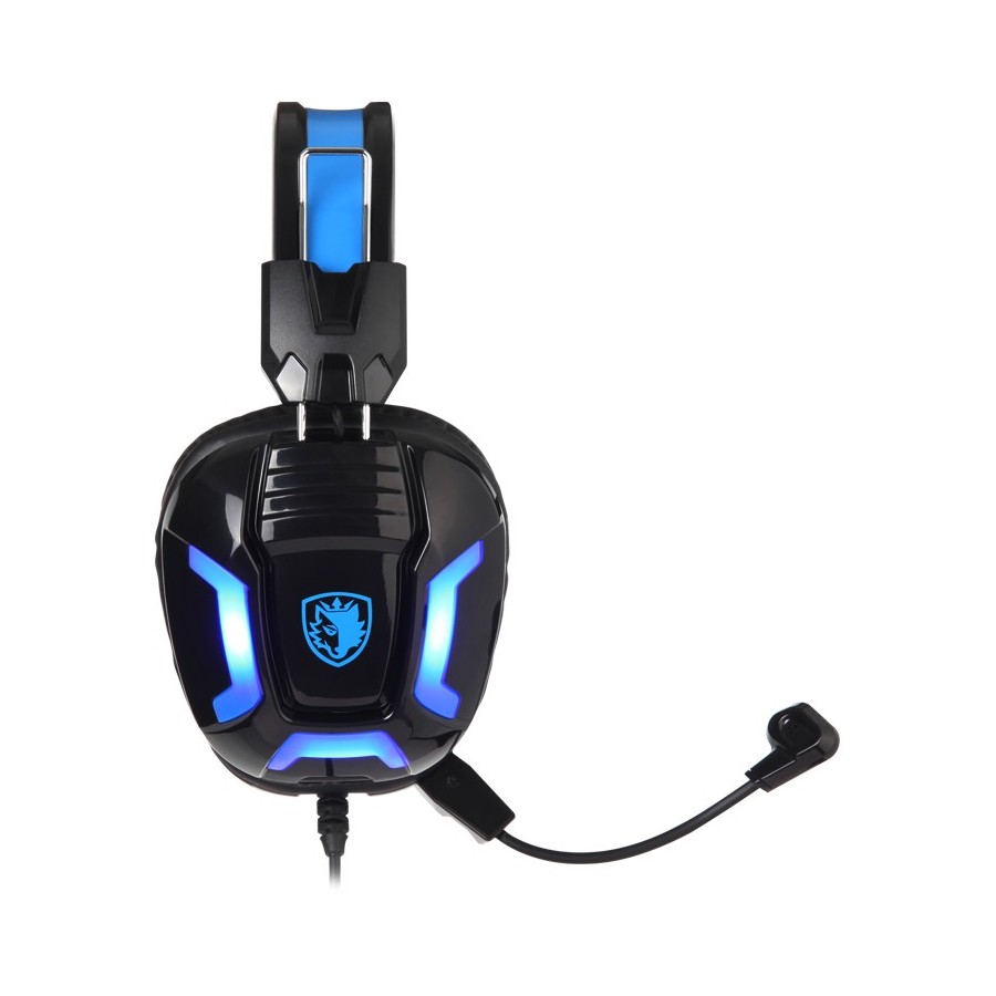 SADES Gaming Headset Element SA-702-BL, blue LED, 3.5mm, 40mm ακουστικά
