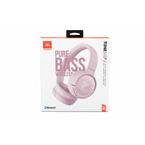 JBL Tune 510ΒΤ, On-Ear Bluetooth Headphones w Earcup control-Rose (JBLT510BTROSEU)