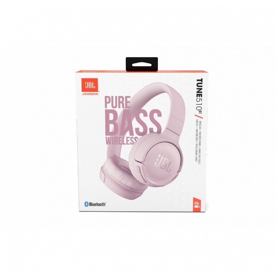 JBL Tune 510ΒΤ, On-Ear Bluetooth Headphones w Earcup control-Rose (JBLT510BTROSEU)