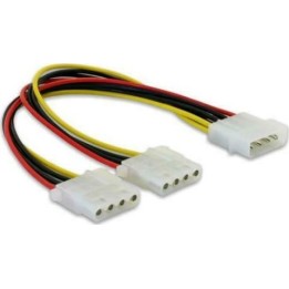 Valueline 4-Pin Molex male - 2x 4-Pin Molex female Cable 0.15m (VLCP74020V015)