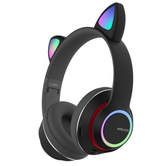 Ασύρματα Ακουστικά Cat Headphones BLACK L450 WIRELLES HEADPHONES