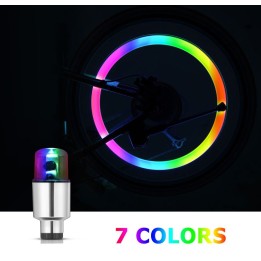 Καπάκι βαλβίδας ποδηλάτου AG190C, LED, 2τμχ, RGB