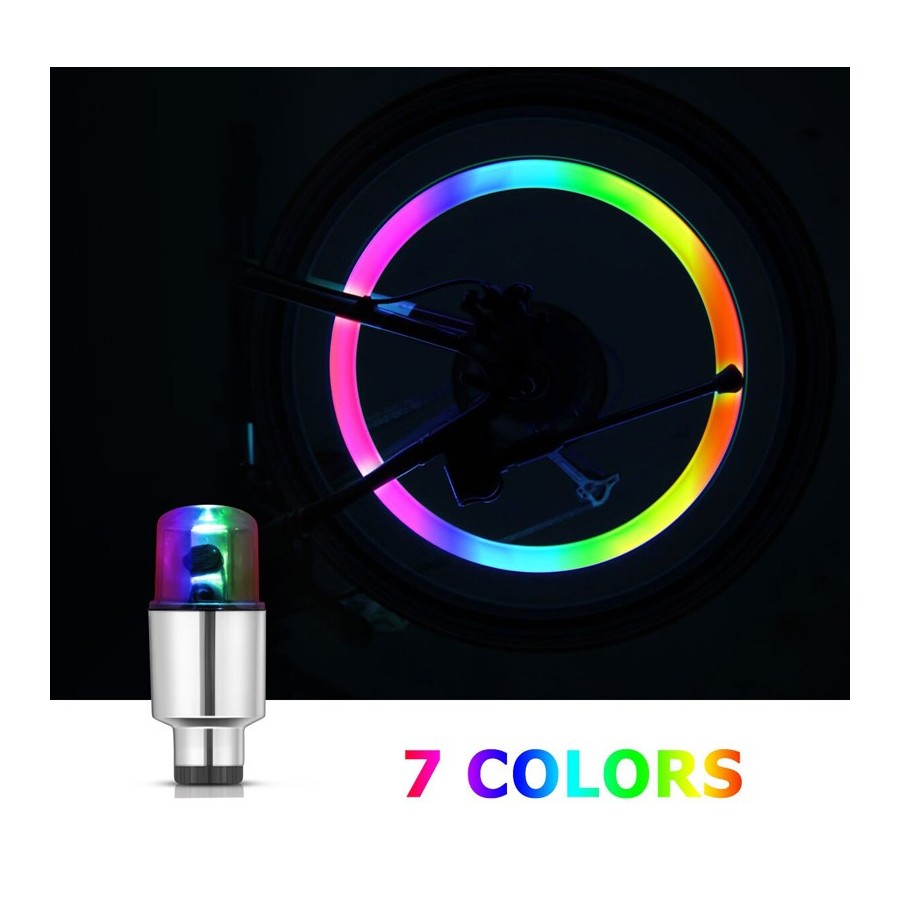 Καπάκι βαλβίδας ποδηλάτου AG190C, LED, 2τμχ, RGB