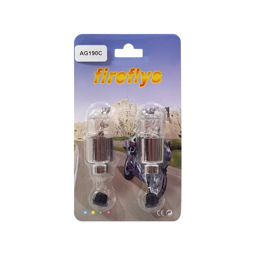 Καπάκι βαλβίδας ποδηλάτου AG190C, LED, 2τμχ, RGB