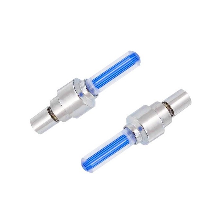 Καπάκι βαλβίδας ποδηλάτου BIKE-0031, LED, 6.5cm, 2τμχ, μπλε