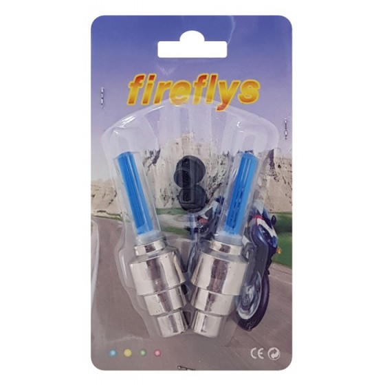 Καπάκι βαλβίδας ποδηλάτου BIKE-0031, LED, 6.5cm, 2τμχ, μπλε