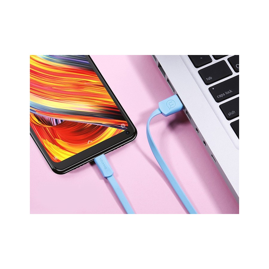 USAMS Καλώδιο USB σε Lightning US-SJ199, 1.2m, μπλε