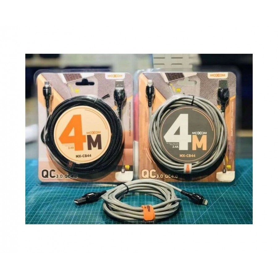 Καλώδιο φόρτισης 4 Μέτρα Lightning Iphone MoXom MX-CB44 Swing 2.4A Μαύρο