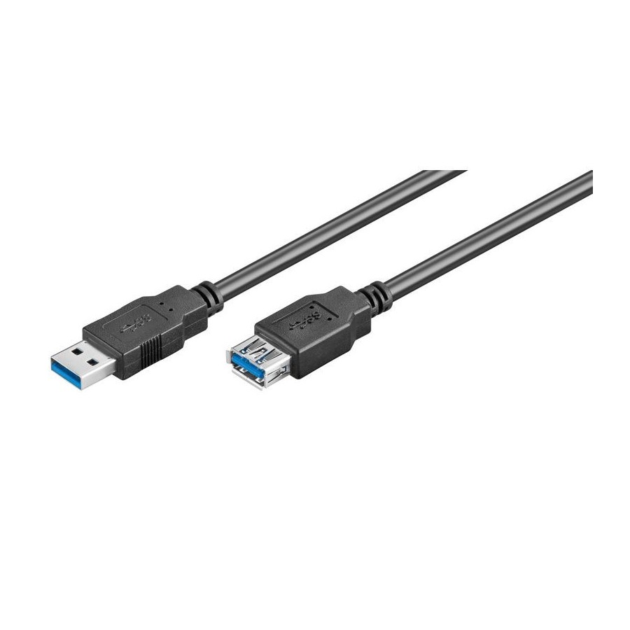 GOOBAY καλώδιο USB 3.0 σε USB (F) 93998, copper, 1.8m, μαύρο