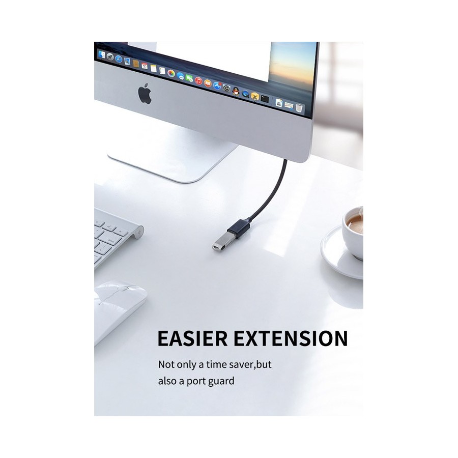 CABLETIME καλώδιο USB 3.0 αρσενικό σε θηλυκό C160, 5Gbps, 1m, μαύρο