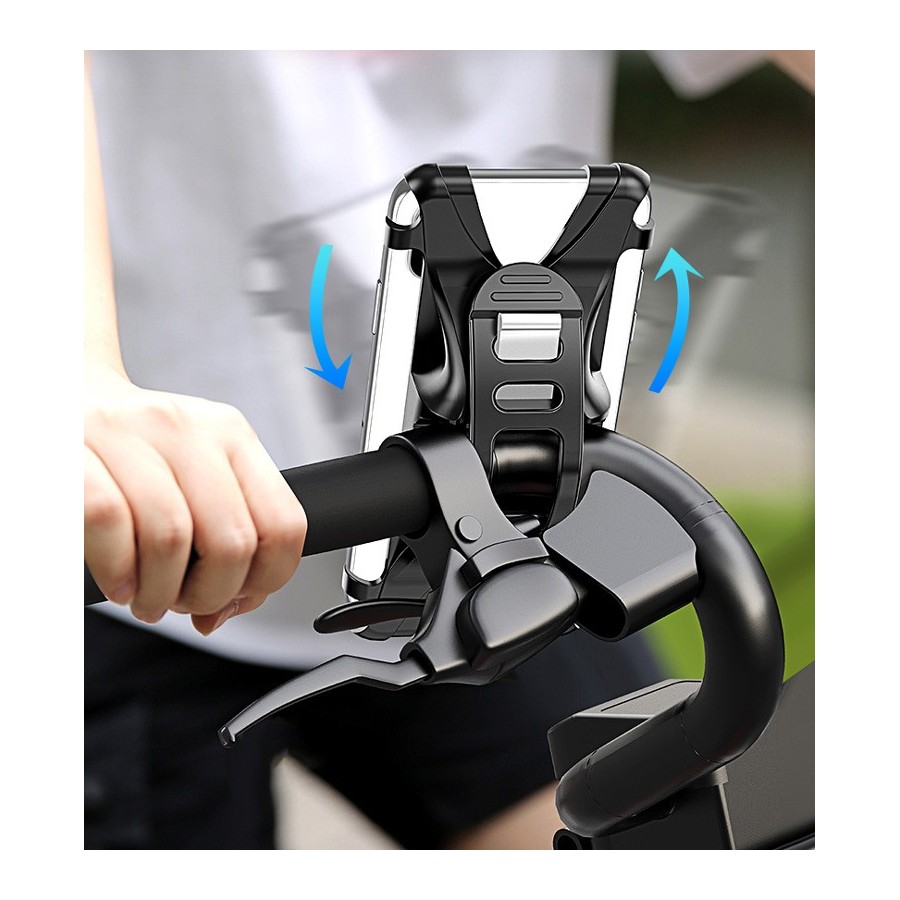 USAMS βάση ποδηλάτου για smartphone US-ZJ053, λαστιχένια, μαύρη