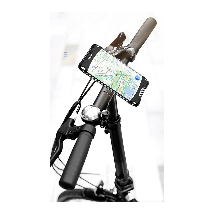 USAMS βάση ποδηλάτου για smartphone US-ZJ053, λαστιχένια, μαύρη