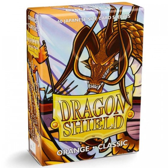 DRAGON SHIELD SMALL SIZE ORANGE SLEEVES 60-CT