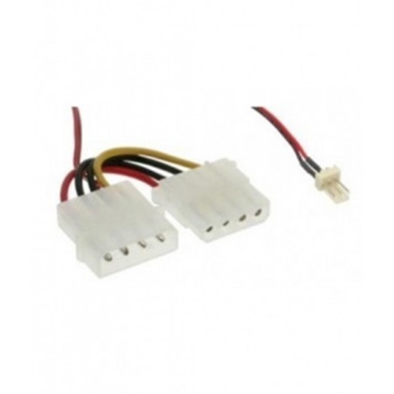 InLine fan adapter cable 3pin fan to 4pin PSU 0,30m