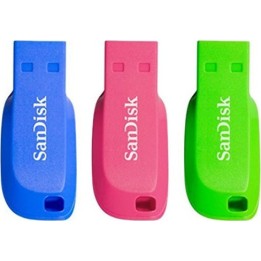 16GB USB Flash Sandisk Cruzer Blade (3 Pack) (SDCZ50C/016G/B46T)