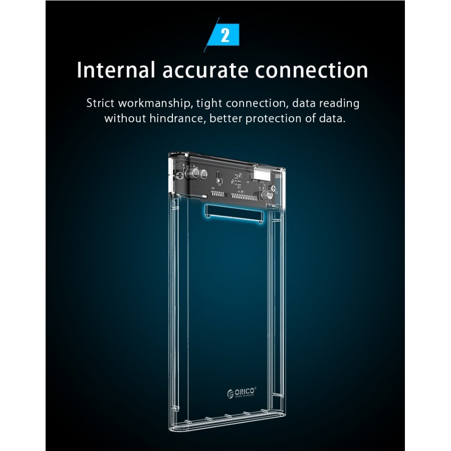 ORICO εξωτερική θήκη για 2.5" HDD 2139U3, USB 3.0, 4TB, διάφανη