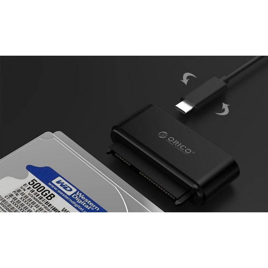 ORICO αντάπτορας SATA σε USB 3.0 για 2.5" HDD/SSD 20UTS, 5Gbps, μαύρος(20UTS-BK-BP)