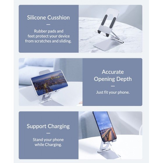 ORICO βάση smartphone LST-S1, foldable, ασημί (LST-S1-SV-BP)-