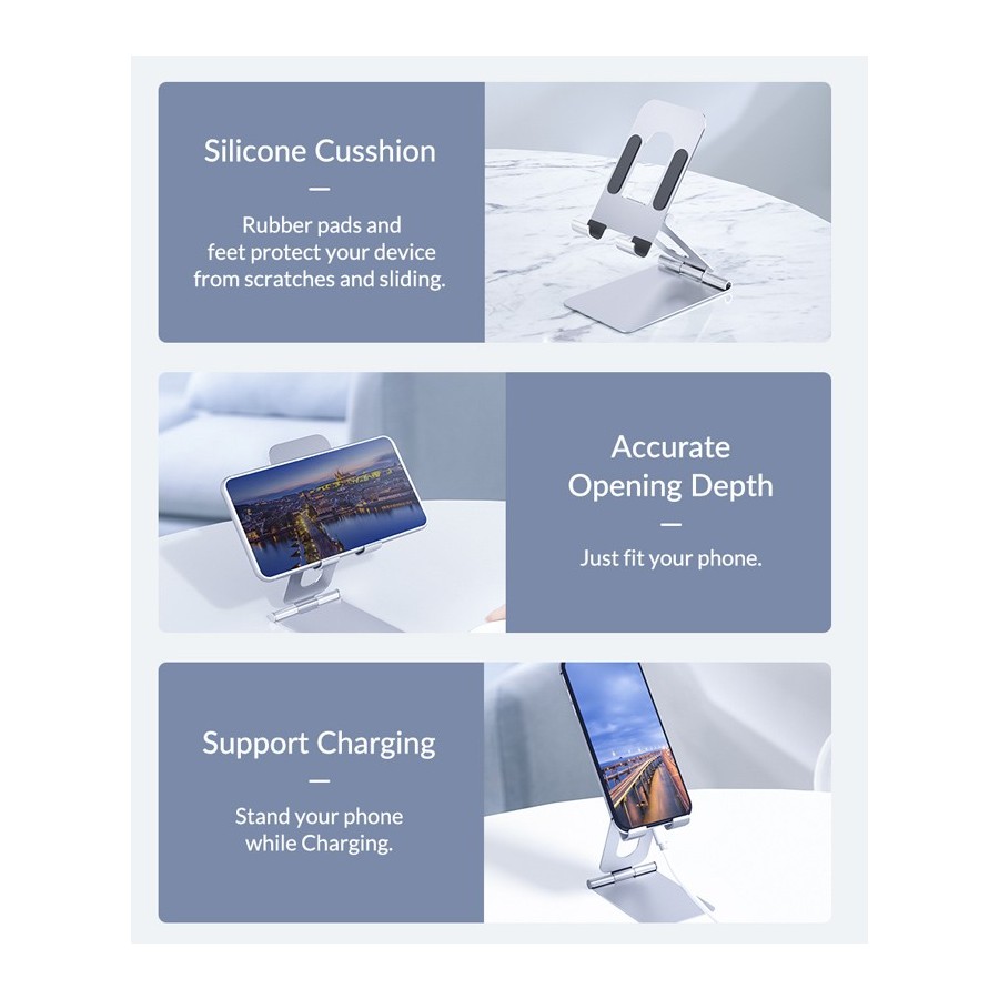 ORICO βάση smartphone LST-S1, foldable, ασημί (LST-S1-SV-BP)-