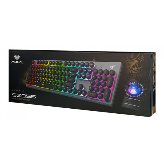 AULA Gaming πληκτρολόγιο US S2056, RGB, μαύρο-γκρι AUL-S2056