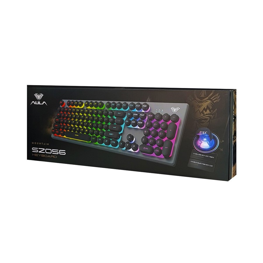 AULA Gaming πληκτρολόγιο US S2056, RGB, μαύρο-γκρι AUL-S2056
