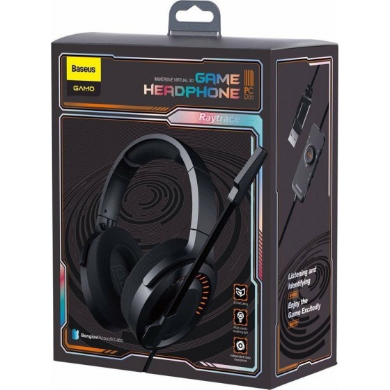 Baseus Gaming Wired Headphones 3D Gamo Black(NGD05-01)