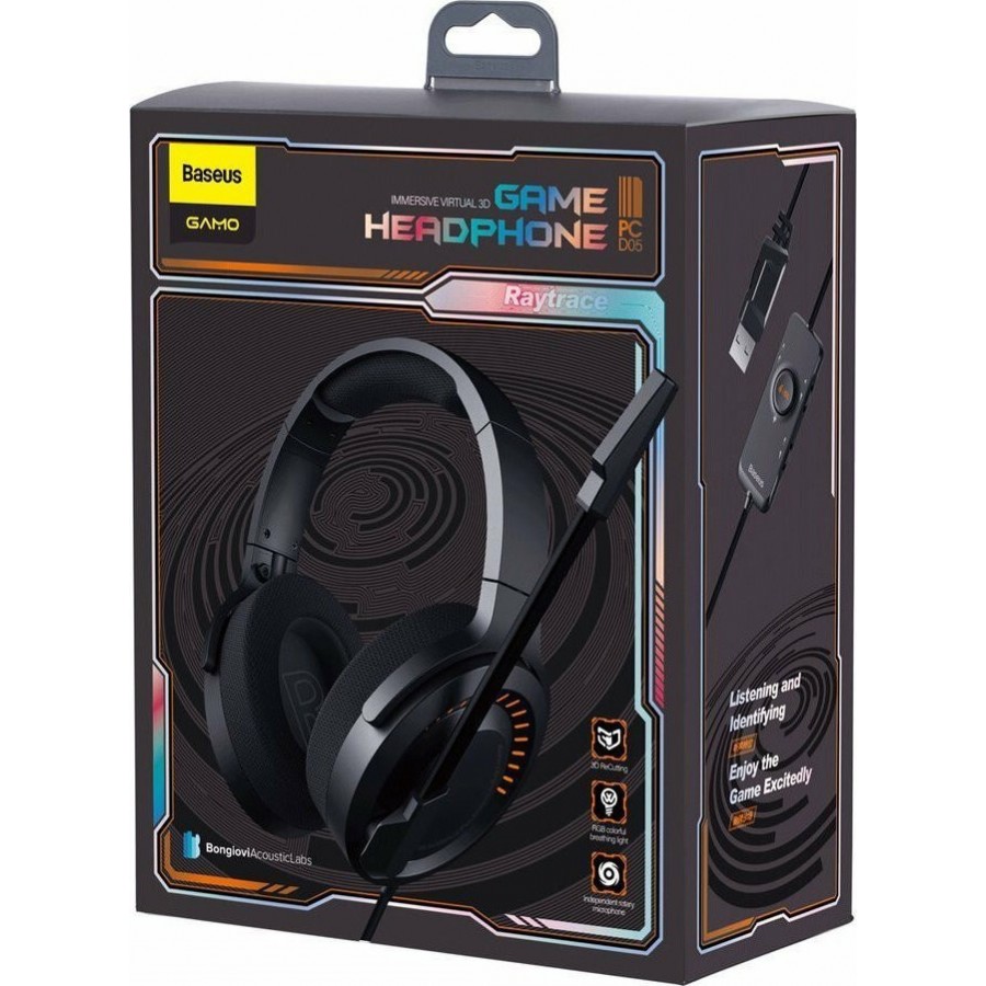 Baseus Gaming Wired Headphones 3D Gamo Black(NGD05-01)