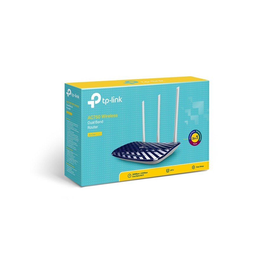 TP-LINK Ασύρματο AC750 Dual Band Router Archer C20, Ver. 5.0