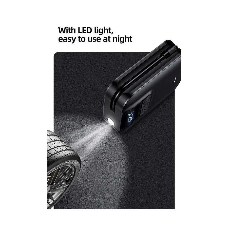 USAMS mini συμπιεστής αέρος αυτοκινήτου US-ZB215, μαύρος